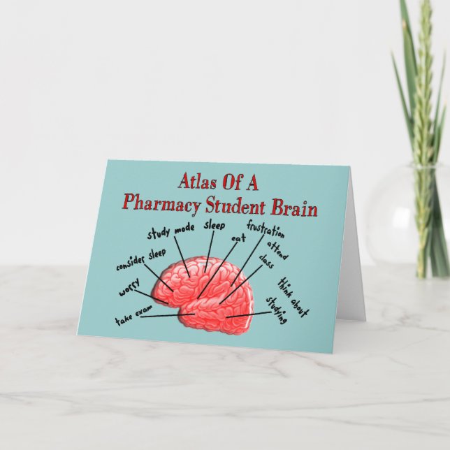 Atlas of a Pharmacy Student Brain Card (Front)