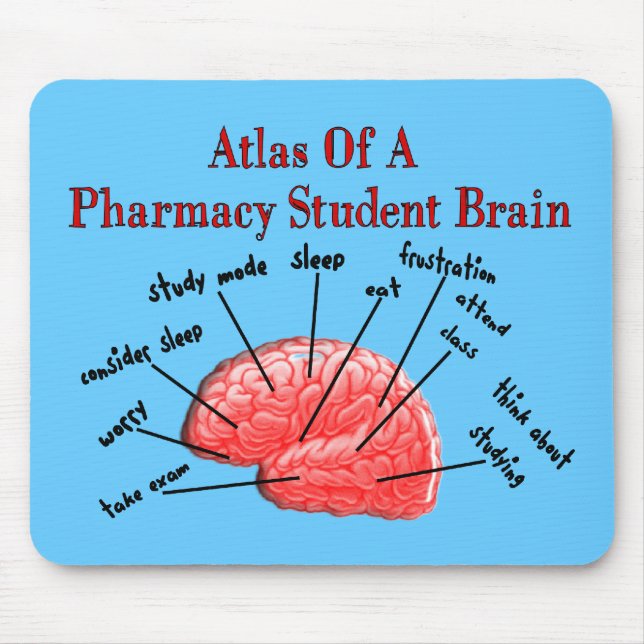 Atlas of a Pharmacy Student Brain Mouse Pad (Front)