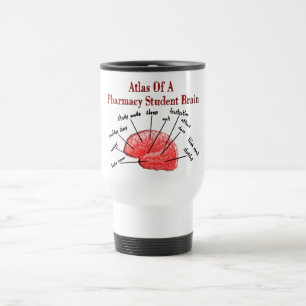 Atlas of a Pharmacy Student Brain Travel Mug