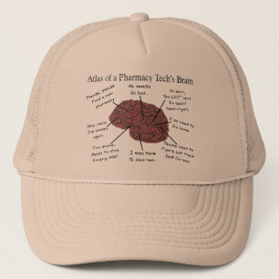 Atlas of a Pharmacy Tech's Brain Trucker Hat
