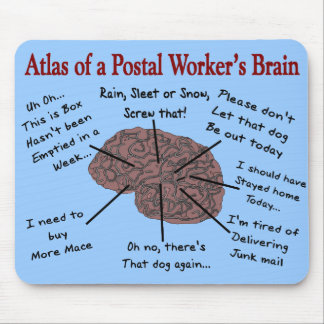 Atlas of a Postal Worker's Brain Mouse Pad
