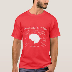 Atlas of a Rad Tech's Brain Funny T-shirts