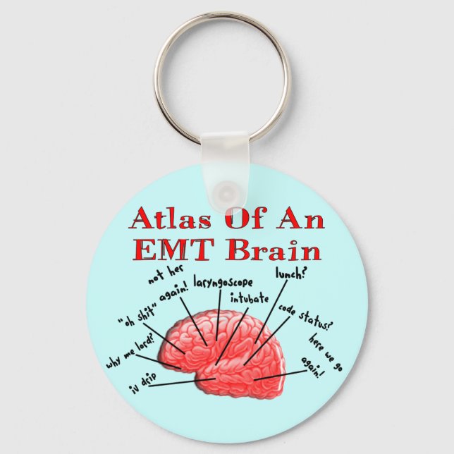 Atlas Of An EMT Brain Key Ring (Front)
