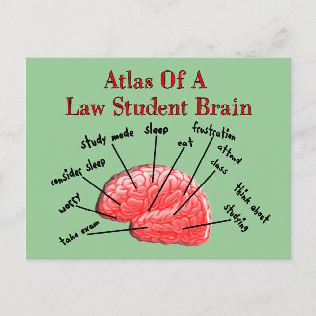 Atlas of Law Student Brain Postcard (Front)