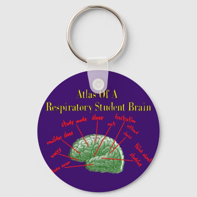 Atlas of Respiratory Student Brain Gifts Key Ring (Front)