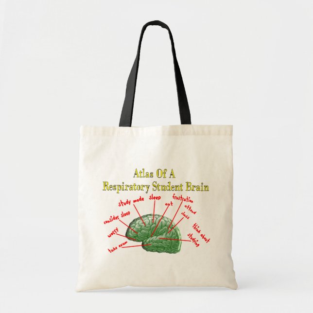 Atlas of Respiratory Student Brain Gifts Tote Bag (Front)