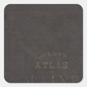 Atlas of the State of Maine Square Sticker