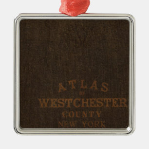 Atlas of Westchester County, NY Metal Tree Decoration