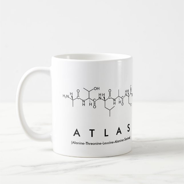 Atlas peptide name mug (Left)