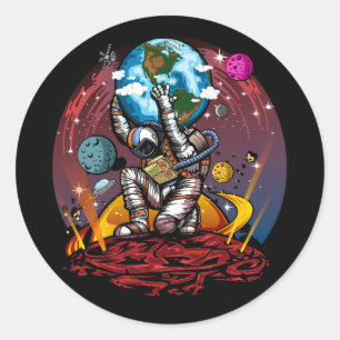 Atlas Space Man Classic Round Sticker