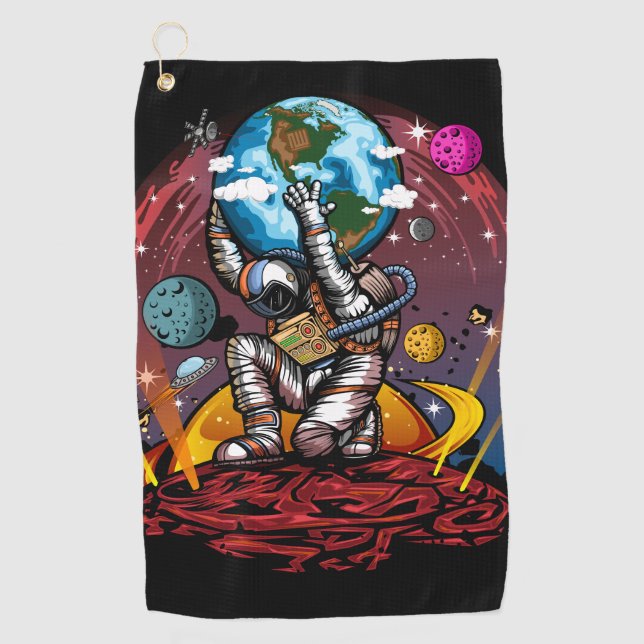 Atlas Space Man Golf Towel (Front)