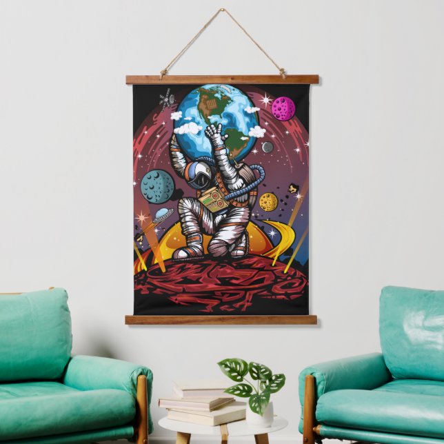 Atlas Space Man Hanging Tapestry (Living Room)