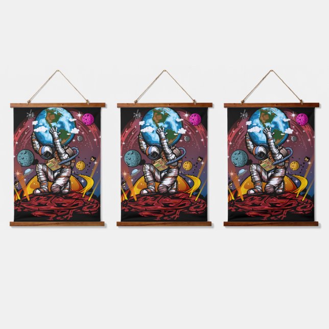 Atlas Space Man Hanging Tapestry (Triple)