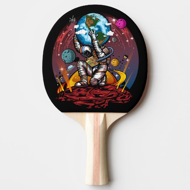 Atlas Space Man Ping Pong Paddle (Front)