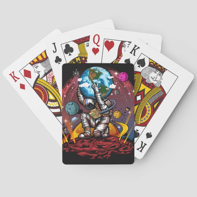 Atlas Space Man Playing Cards (Back)