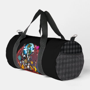 Atlas Spaceman Holding Earth on Mars Cosmic Galaxy Duffle Bag