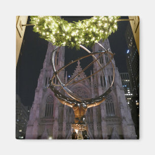 Atlas & St. Patrick's Cathedral - Magnet