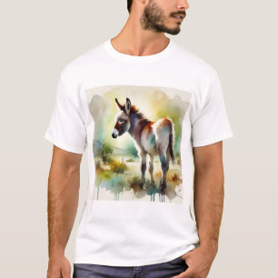 Atlas Wild Donkey 100924AREF121 - Watercolor T-Shirt