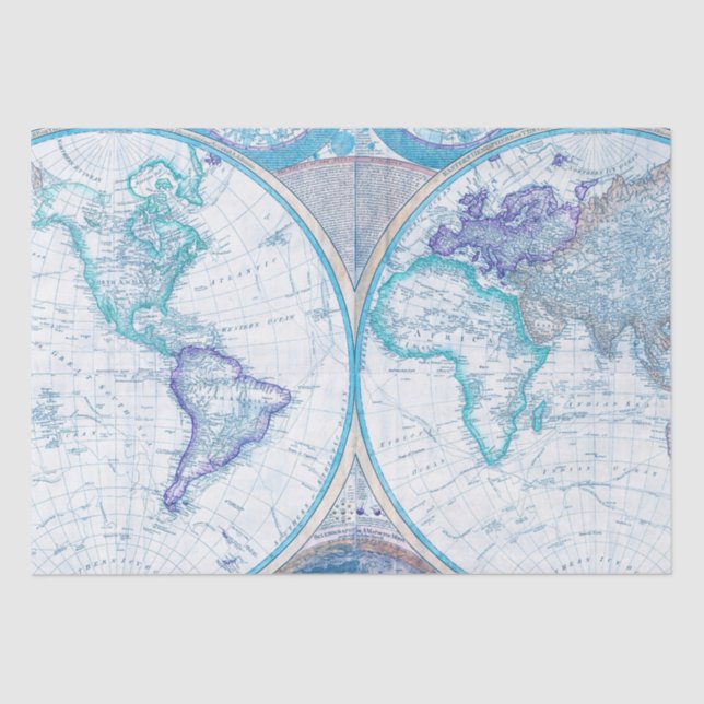 Atlas World Map Tissue Paper (Front)