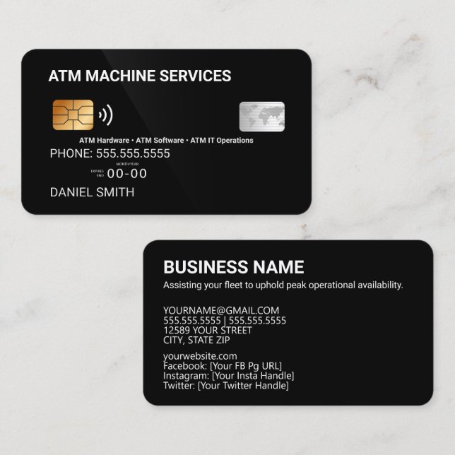 ATM Credit Card (Front/Back)