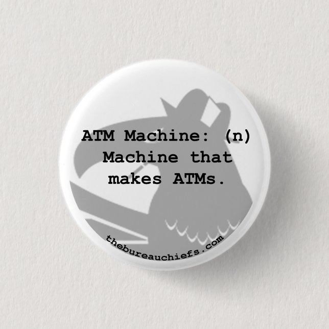ATM Machine 1.25" Button (Front)