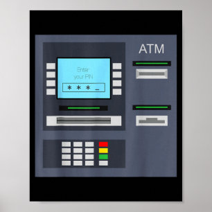 ATM Machine and Mummy Halloween Costume Poster