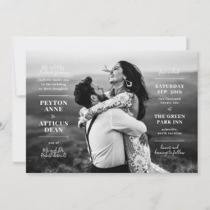Atmosphere Modern Photo Wedding Invitation