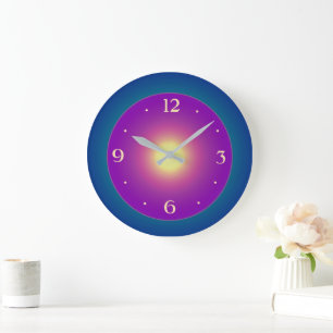 Atmospheric Bluegreen with Purple Centre Clock