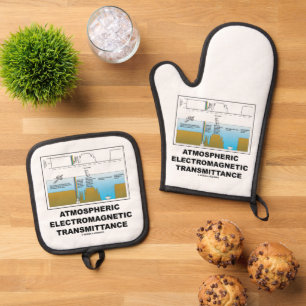Atmospheric Electromagnetic Transmittance Oven Mitt & Pot Holder Set