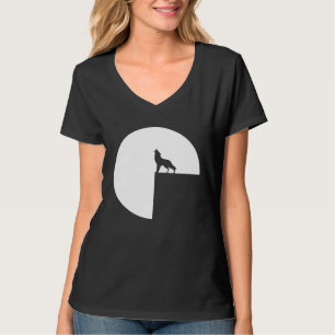 Atmospheric Wolf Howling at the Full Moon  1 T-Shirt