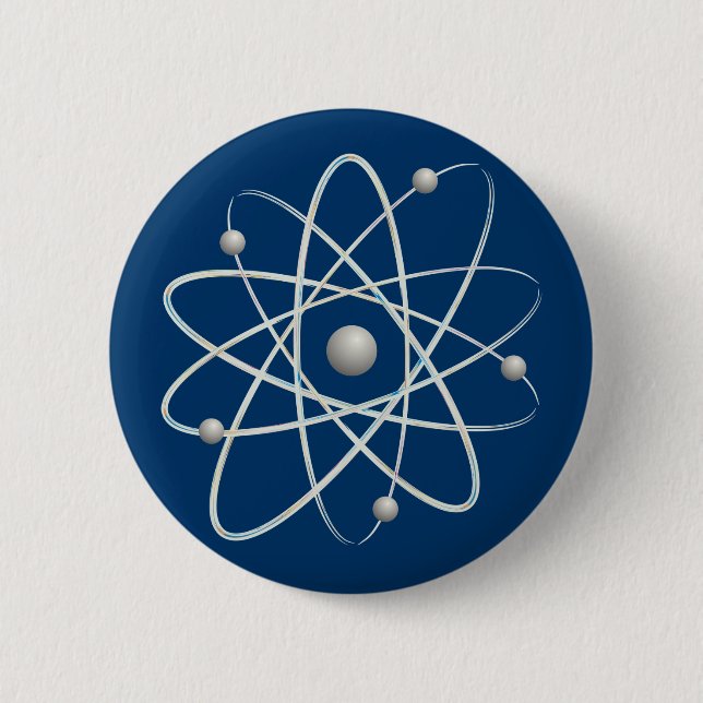 Atom (007) 6 cm round badge (Front)