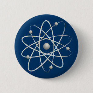 Atom (007) 6 cm round badge