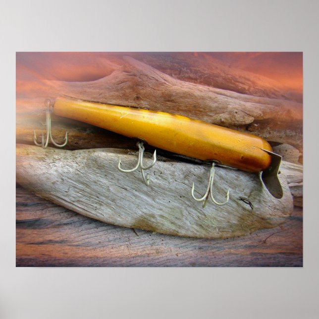 Atom A40 Vintage Saltwater Fishing Lure Poster (Front)
