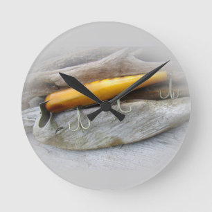 Atom A40 Vintage Saltwater Fishing Lure Round Clock