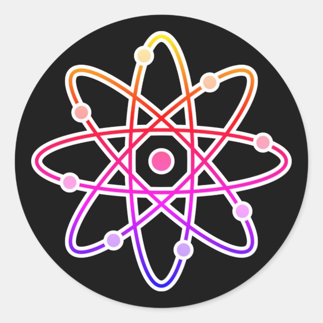 Atom Classic Round Sticker (Front)