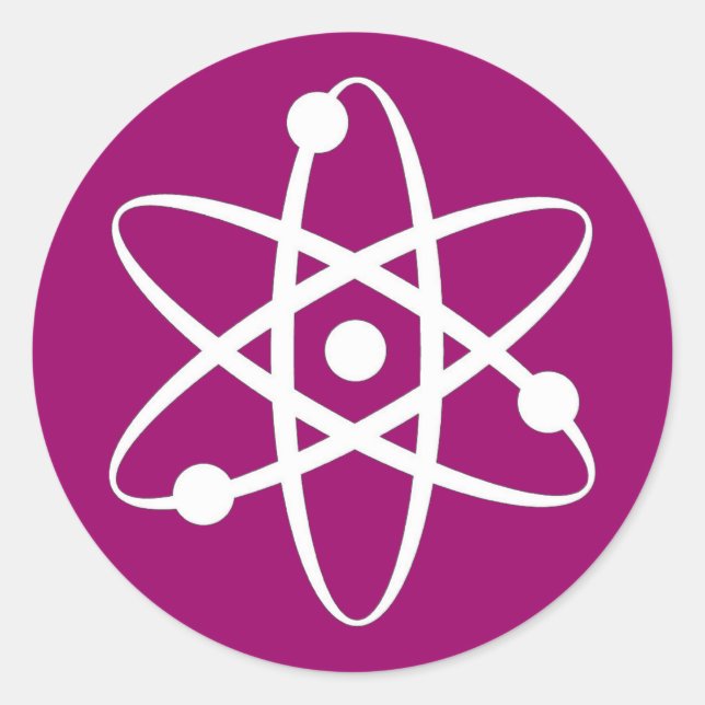 atom classic round sticker (Front)