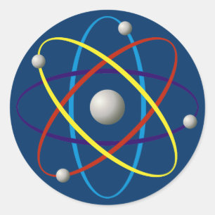 Atom (colour) classic round sticker