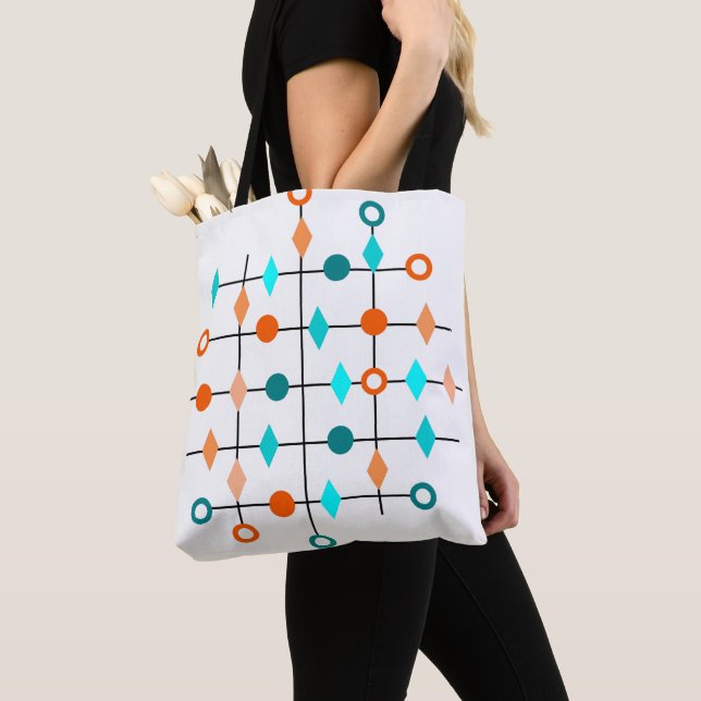 Atom Grid  Tote Bag (Close Up)