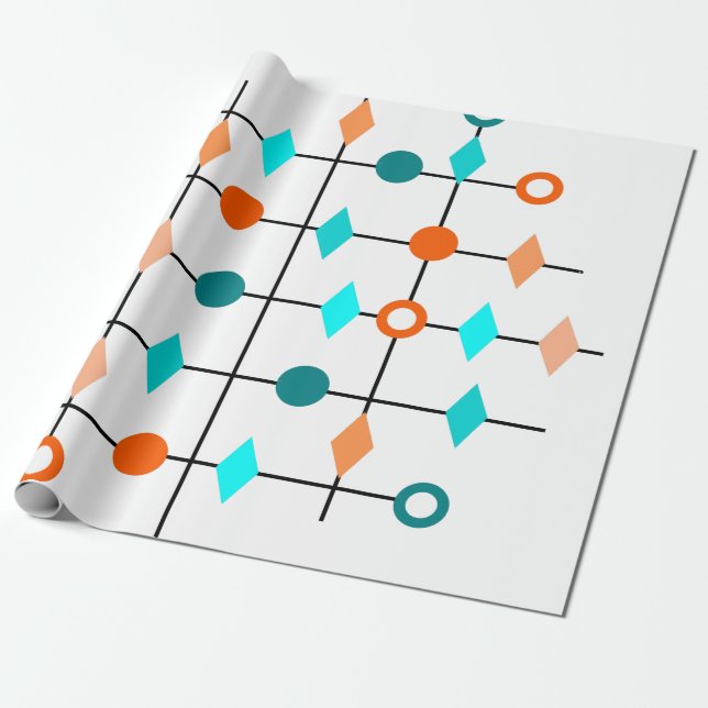 Atom Grid Wrapping Paper (Unrolled)