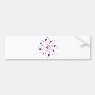 atom model vector clipart bumper sticker