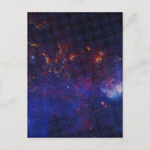 Atom Pattern Postcard