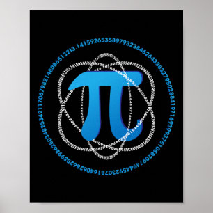 Atom Pi Day Math Science Lover Gift  Poster