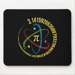 Atom Pi Math Science Stem Gifts 3.14 Pi Day  Mouse Pad