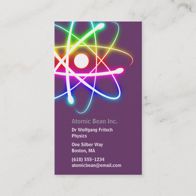 Atom - Scientist Business Card (Front)