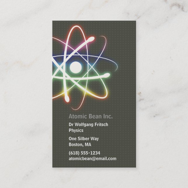 Atom - Scientist Business Card (Front)