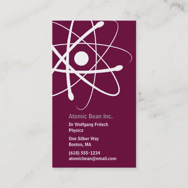 Atom - Scientist Business Card (Front)