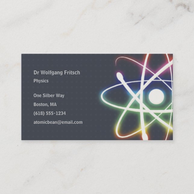 Atom | Scientist Business Card (Front)