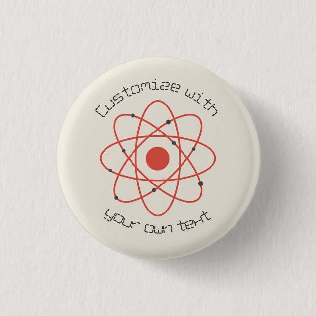Atom Structure 3 Cm Round Badge (Front)