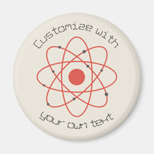 Atom Structure Science Custom Text Magnet