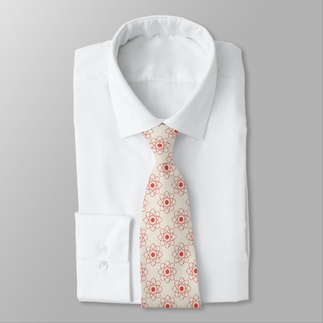 Atom Structure Science Pattern Tie (Tied)